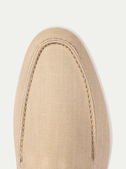 Beige - Linen Yacht Loafers