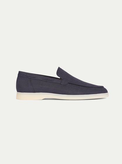 Navy - Linen Yacht Loafers