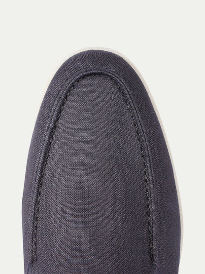 Navy - Linen Yacht Loafers